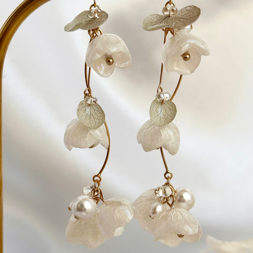 すずらんアクセサリーピアスorイヤリング|ロングタイプ ピアス すずらんアクセサリーピアスorイヤリング|ロングタイプ ピアス