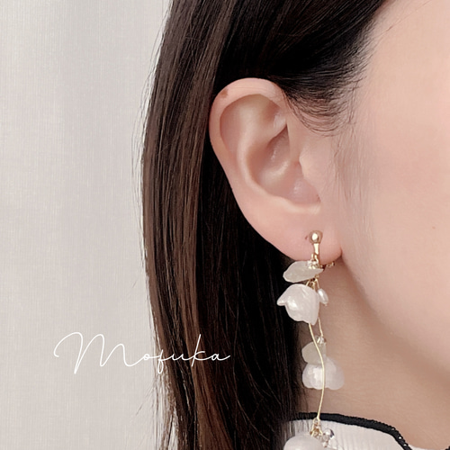 すずらんアクセサリーピアスorイヤリング|ロングタイプ ピアス すずらんアクセサリーピアスorイヤリング|ロングタイプ ピアス
