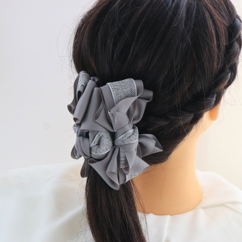 acca ヘアクリップ 7cm acca ブラックゴールド ヘアクリップ 約7cm 夏