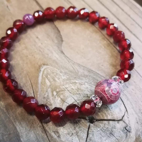 あずきちゃん瑪瑙 龍眼天珠 9-190 あずきちゃん様専用瑪瑙 龍眼天珠 9-190