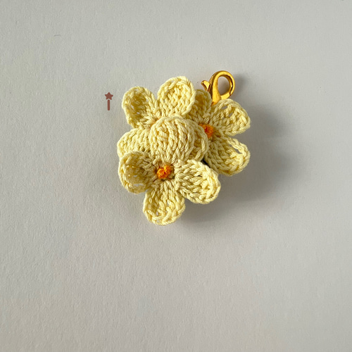 お花チャーム レース編み 15色あります その他アクセサリー nokopuku