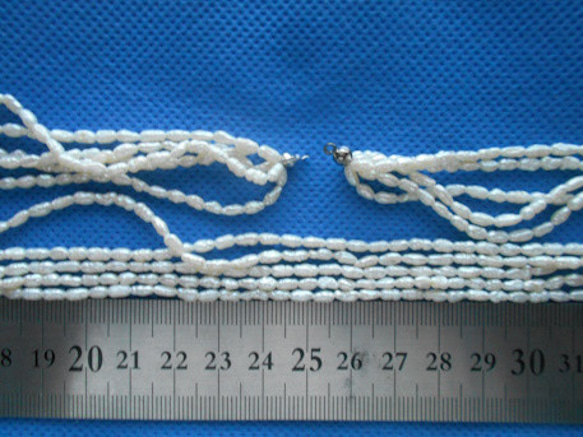 淡水真珠 5連 5.5～7ミリ 1枚目の画像