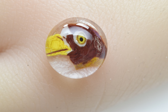 送料無料**鳥　ガラスの指輪　ハンドメイド　リング　（10626-479） ガ-ラス工芸家の創作した一点物 1枚目の画像