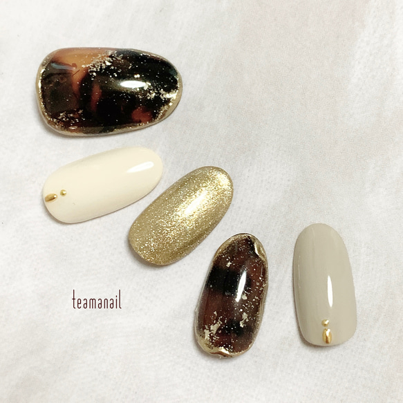 ネイルチップ オーダーネイル ネイルチップオーダー フルオーダーネイル べっ甲 カラーが選べる！フルオーダーメイド/ネイルチップ/ご注文受付中