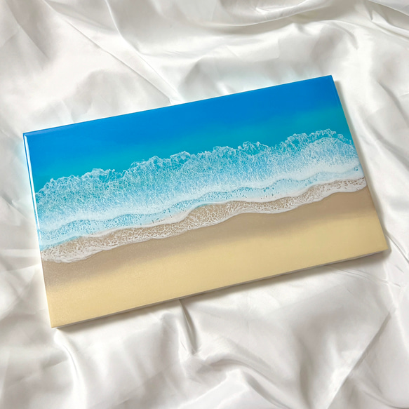 【原画】海アート 【R220522】レジンアート　インテリア　アート　絵画　海　波　癒し 1枚目の画像