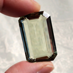 天然石【グリーンアメジスト】エメラルドカット ルース a 28×18mm 45.30ct 5枚目の画像