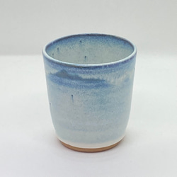 グラス・フリーカップ　〜雪化粧のような青白釉〜 2枚目の画像