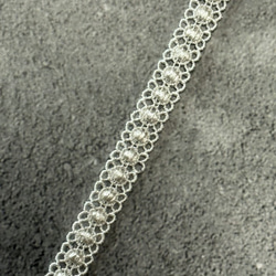 2m レーヨンケミカルレース 両耳ピコット ドット柄 日本製 lace-No,150 2枚目の画像
