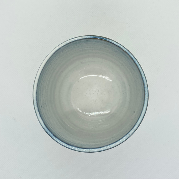 グラス・フリーカップ　〜雪化粧のような青白釉〜 4枚目の画像