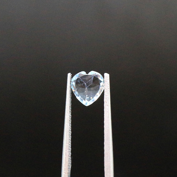 天然石 ルース 裸石 素材 アクアマリン ♡型 0.55ct 約6mm collection-gems08 2枚目の画像