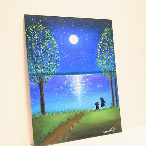 今夜は ゆっくり お月様とお話しよう 【原画】チョークアート