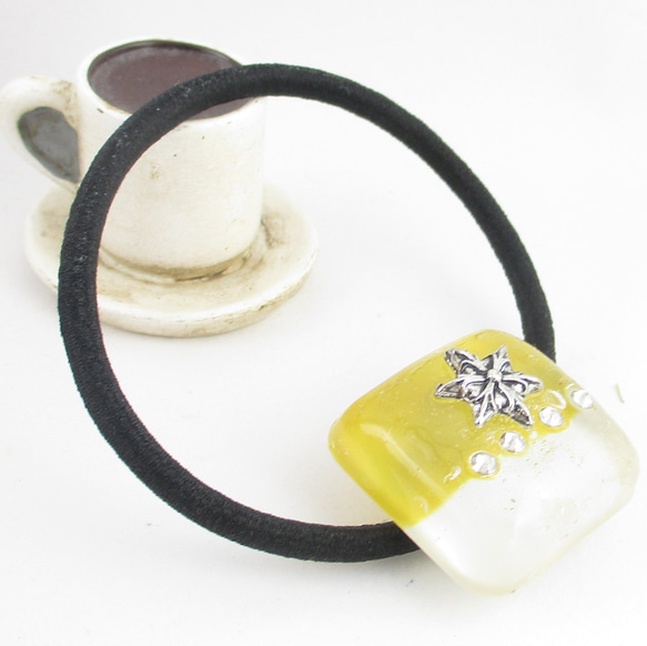 いつの日もクォーツも、捧げる想いは同じだから、カラブリアの空に、届いてほしい♪(ぼぼ屋のヘアゴム)SH203 2枚目の画像