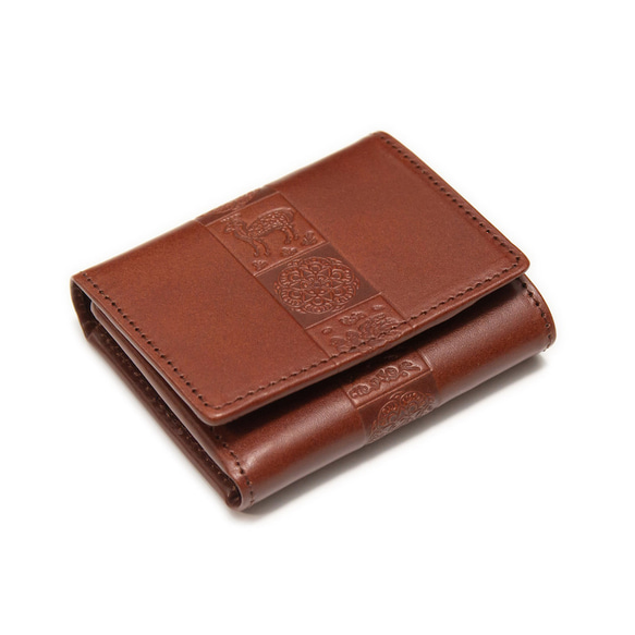 【送料無料】令和ゆかりの奈良財布 正倉院文様三つ折りコンパクト財布（全5色） 3枚目の画像