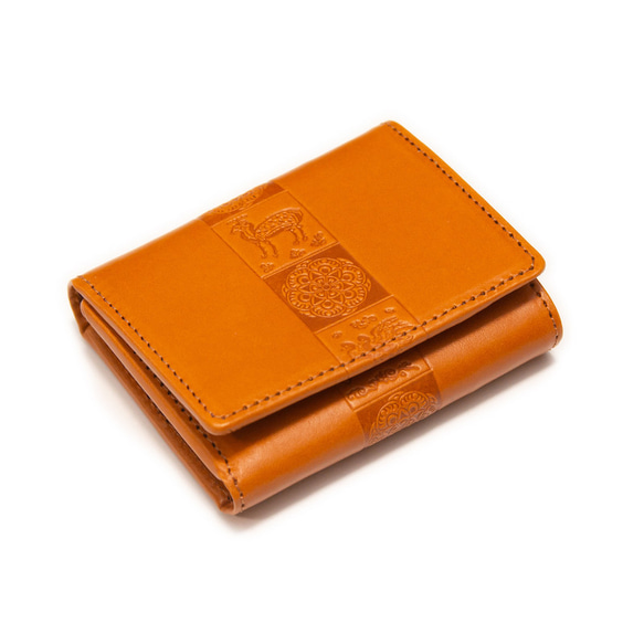 【送料無料】令和ゆかりの奈良財布 正倉院文様三つ折りコンパクト財布（全5色） 2枚目の画像