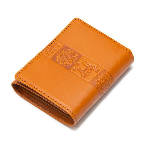 送料無料】令和ゆかりの奈良財布 正倉院文様三つ折りコンパクト財布
