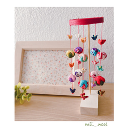 ラスト1点！［受注制作］お雛様に♪小さな可愛い吊るし飾り♡くくり花とくくり玉　お雛様　吊るし雛 9枚目の画像