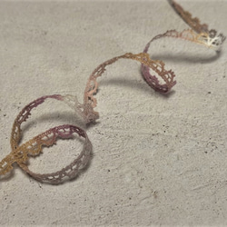 4m トーションレース 手染め ランダムマルチカラ― ピコット柄 日本製 lace-No,154-4 5枚目の画像