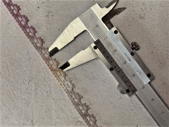 4m トーションレース 手染め ランダムマルチカラ― ピコット柄 日本製 lace-No,154-4 6枚目の画像