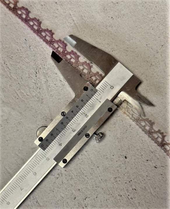 4m トーションレース 手染め ランダムマルチカラ― ピコット柄 日本製 lace-No,154-4 4枚目の画像