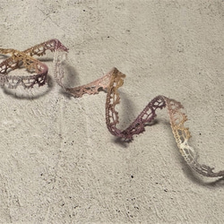 4m トーションレース 手染め ランダムマルチカラ― ピコット柄 日本製 lace-No,154-4 7枚目の画像