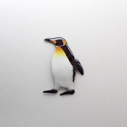 ✦ブローチなど金具選択可✦　王様ペンギン　(黒Ver.) 2枚目の画像