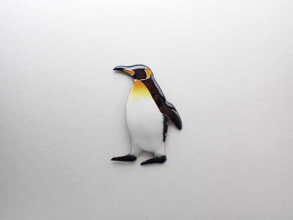 ✦ブローチなど金具選択可✦　王様ペンギン　(黒Ver.) 2枚目の画像