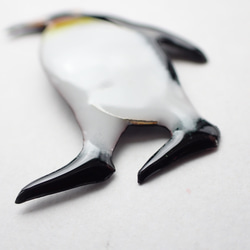 ✦ブローチなど金具選択可✦　王様ペンギン　(黒Ver.) 4枚目の画像