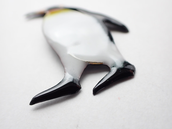 ✦ブローチなど金具選択可✦　王様ペンギン　(黒Ver.) 4枚目の画像