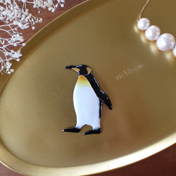 ✦ブローチなど金具選択可✦　王様ペンギン　(黒Ver.) 11枚目の画像