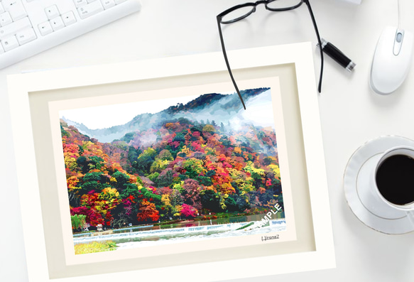 A4サイズ「嵐山の紅葉」 6枚目の画像