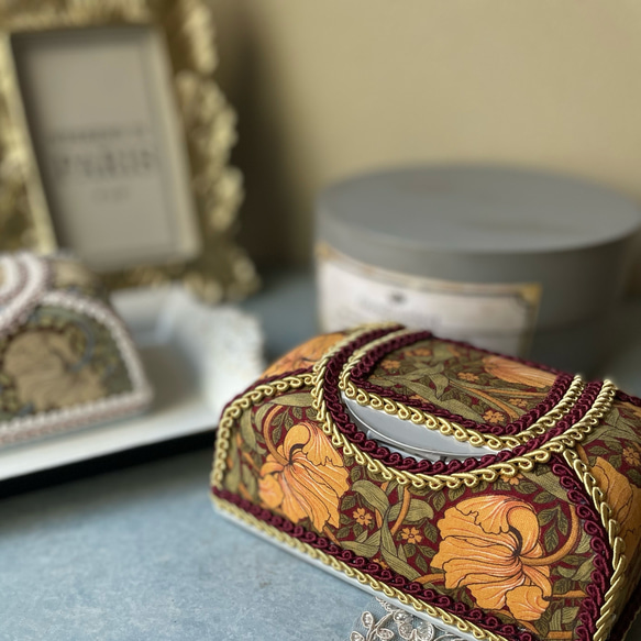 ウィリアムモリス ピンパーネルティッシュボックスセット 携帯用box