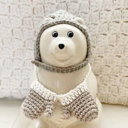 再販9♡【帽子&手袋set】しろくま貯金箱　小物セット 2枚目の画像