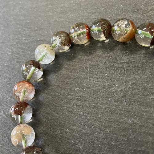 ガーデンクォーツ 9mm玉 ブレスレット 天然石 ブレスレット