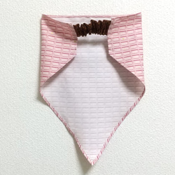 チョコレート  色・サイズが選べる　子供用三角巾　ゴム紐付 11枚目の画像