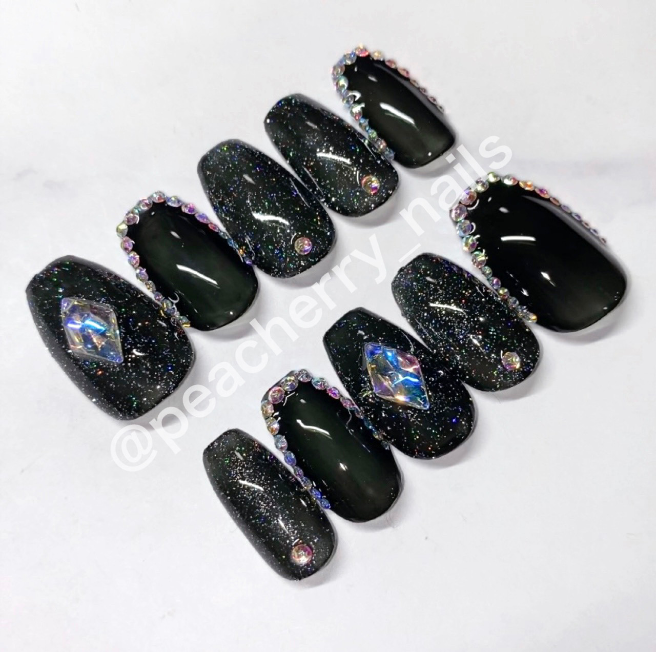 お急ぎ便A♥ ネイルチップ 量産型 韓国 黒 フレンチ ツイード シンプル ネイルチップ 量産型 韓国 ワンホン シンプル フレンチ ツイード