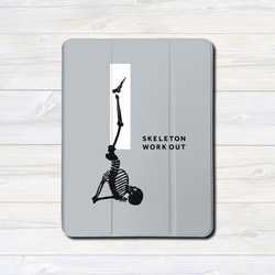 iPadケース ★スケルトン グレー　手帳型ケース ※2タイプから選べます 2枚目の画像