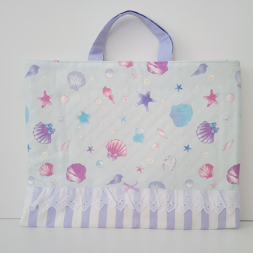送料無料☆メルヘン シェル柄 レッスンバック ☆レッスンバッグ☆入学 