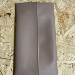 レザー製ティッシュカバー "beige" 2枚目の画像