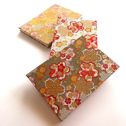 桜桜』 金襴織物御朱印帳 見開き御朱印帳 B5サイズ 全3色