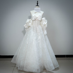 2024年度新作フランス式軽いウェディングドレス - シンプルなデザインで普段着としても使える花嫁音楽会発表会なG143 1枚目の画像