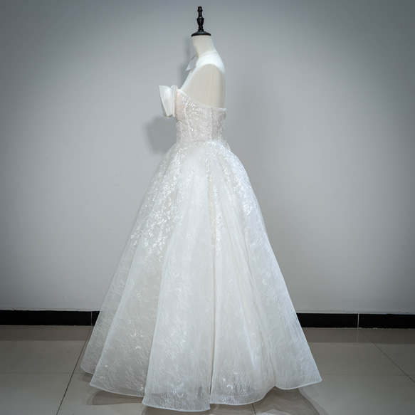2024年度新作フランス式軽いウェディングドレス - シンプルなデザインで普段着としても使える花嫁音楽会発表会なG143 8枚目の画像