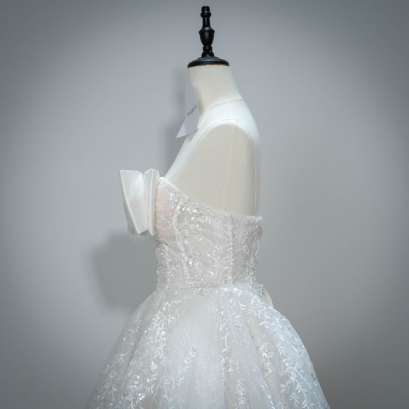 2024年度新作フランス式軽いウェディングドレス - シンプルなデザインで普段着としても使える花嫁音楽会発表会なG143 9枚目の画像
