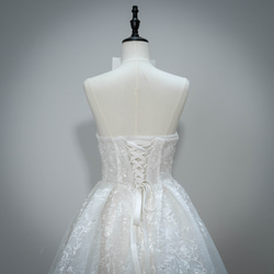 2024年度新作フランス式軽いウェディングドレス - シンプルなデザインで普段着としても使える花嫁音楽会発表会なG143 3枚目の画像