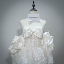 2024年度新作フランス式軽いウェディングドレス - シンプルなデザインで普段着としても使える花嫁音楽会発表会なG143 7枚目の画像