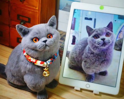 羊毛フェルト　うちの子オーダー　猫　オーダーページ　ぬいぐるみ　置物 オーダーメイド ペット】猫 ぬいぐるみ オーダー 亡くなったペット