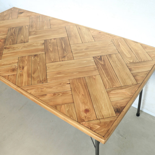木製ヘリンボーン　テーブル天板 m_panel_wood_008-P1004711-