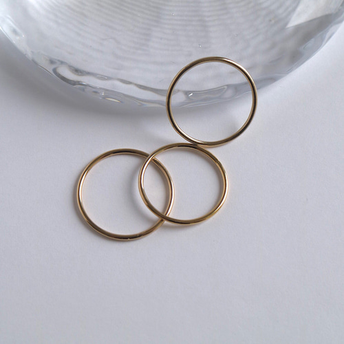 14kgf 極細0.8mmシンプルリング つけっぱなしOK！ 指輪・リング C 通販