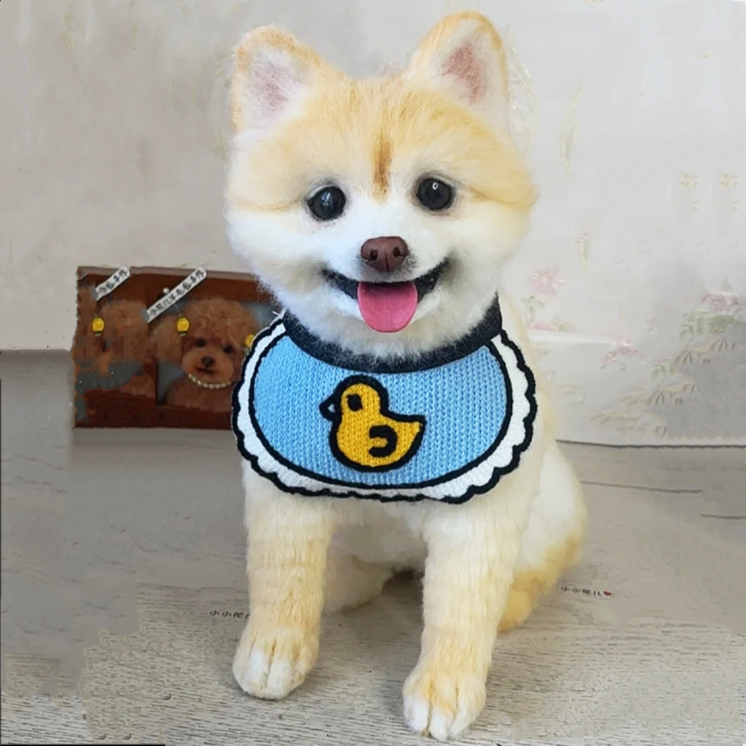 羊毛フェルト犬のぬいぐるみ オーダーメイド] 羊毛フェルト 犬 、ペット ぬいぐるみ、うちの