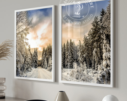 アートポスター 北欧 winter スキー インテリア 絵画 壁飾り