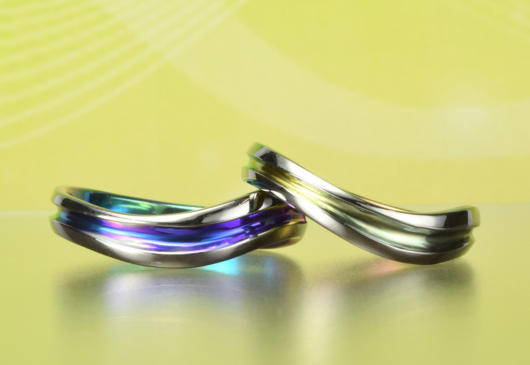 ウェーブとカラーの躍動感～NAMIMA/波間　チタン製　MG-003